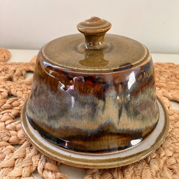 Vintage Glazed Pottery Lidded Pot by Robin Hopper - CANADA - Picture 5 of 10